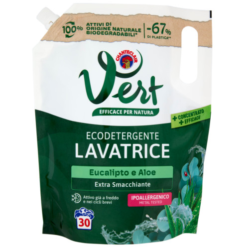 Концентрований гель для прання Chanteclair Vert Ecodetergente Eucalipto e Aloe, 30 прань, 1,2 л